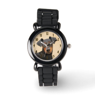 Schilderij van Manchester Terrier Originele Dier K Horloge