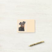Schilderij van Manchester Terrier Originele Dier K Post-it® Notes (Op bureau)