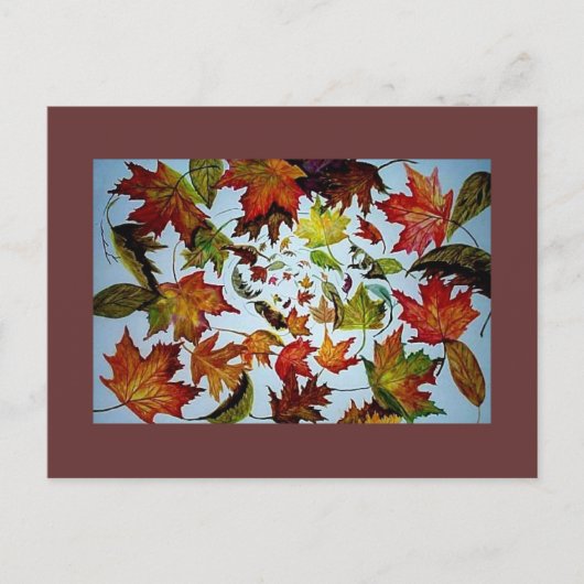 schilderij van Maple Leaf Vortex Briefkaart (Voorkant)