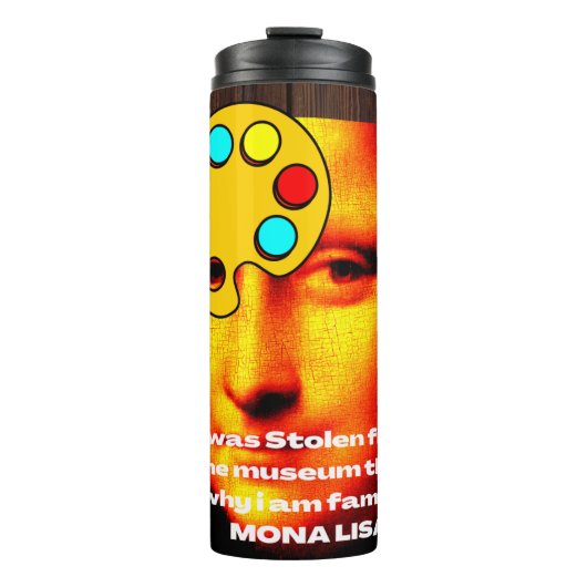 schilderij van mona lisa thermosbeker (Voorkant)