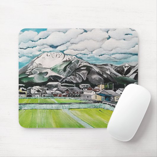 Schilderij van Mount Fuji door Alfred Fox Muismat (Met muis)