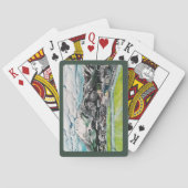 Schilderij van Mount Fuji door Alfred Fox Pokerkaarten (Achterkant)