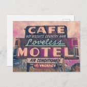 Schilderij van neon teken bij Loveless Cafe Briefkaart (Voorkant / Achterkant)