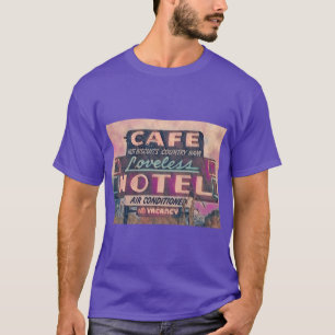 Schilderij van neon teken bij Loveless Cafe T-shirt