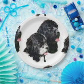 schilderij van newfoundland.png papieren bordje (Feest)