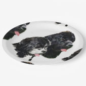 schilderij van newfoundland.png papieren bordje (Gekanteld)