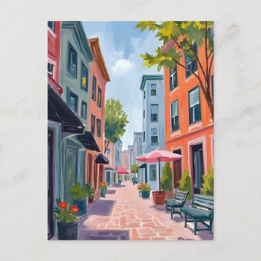 Schilderij van Newport Rhode Island Briefkaart (Voorkant)