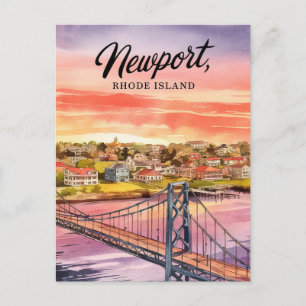 Schilderij van Newport, Rhode Island Briefkaart