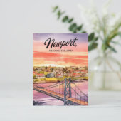 Schilderij van Newport, Rhode Island Briefkaart (Staand voorkant)