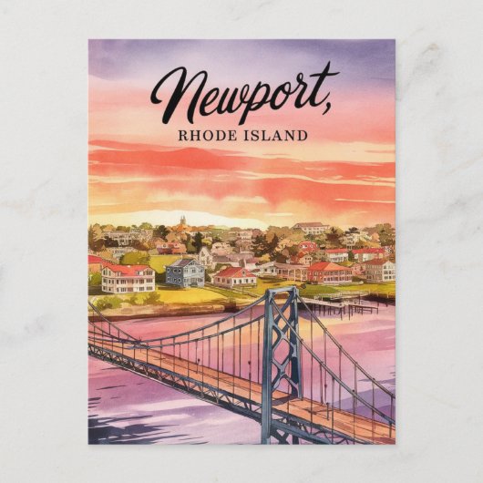 Schilderij van Newport, Rhode Island Briefkaart (Voorkant)