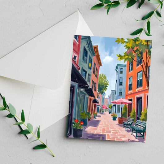 Schilderij van Newport Rhode Island Briefkaart