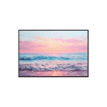 Schilderij van oceaanzonsondergang - Abstracte wan