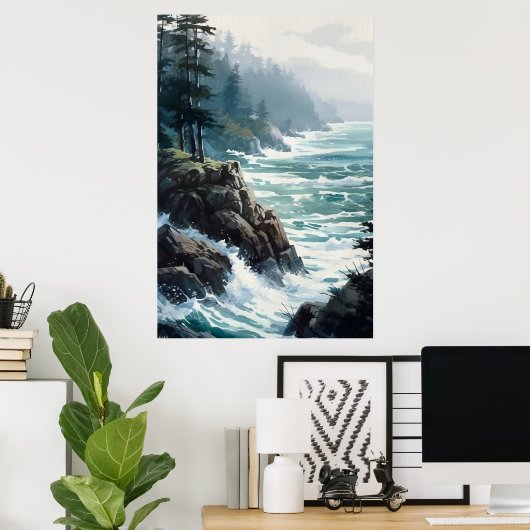 Schilderij van Ocean Poster Art Print Wall Art (Thuiskantoor)