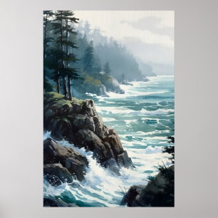 Schilderij van Ocean Poster Art Print Wall Art