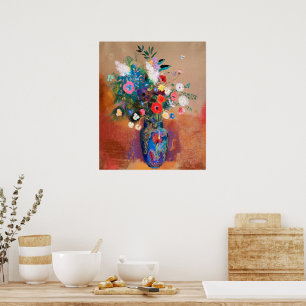 Schilderij van Odilon Redon, Boeket Bloemen, Poster
