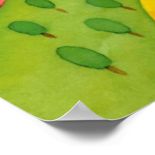 schilderij van onbewerkte waterverf poster (Hoek)