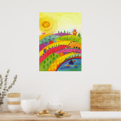 schilderij van onbewerkte waterverf poster (Keuken)