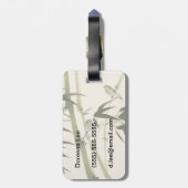 schilderij van oosterse stijl, bamboe-takken bagagelabel (Achterkant verticaal)