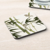 schilderij van oosterse stijl, bamboe-takken bier onderzetter (Linkerzijde)