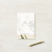 schilderij van oosterse stijl, bamboe-takken post-it® notes (Op bureau)