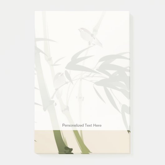 schilderij van oosterse stijl, bamboe-takken post-it® notes (Voorkant)