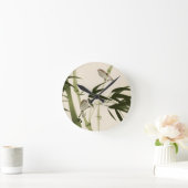 schilderij van oosterse stijl, bamboe-takken ronde klok (Huis)