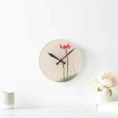 schilderij van oosterse stijl, hoge Lotus Ronde Klok (Huis)