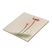 schilderij van oosterse stijl, hoge Lotus Tegeltje (Zijkant)