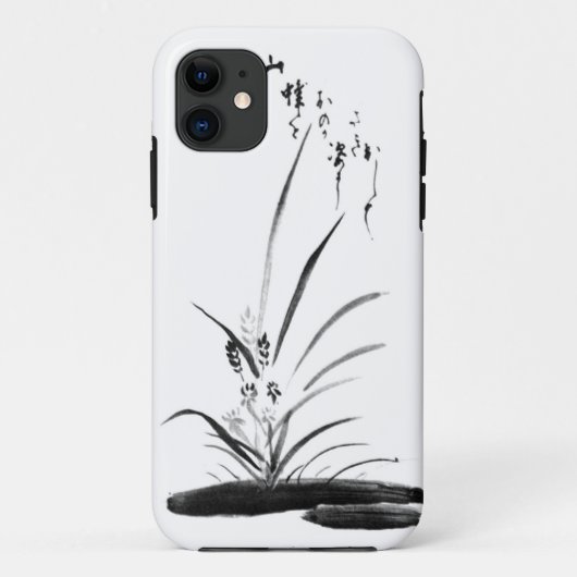 schilderij van Orchid en Bee Zen Case-Mate iPhone Case (Achterkant)