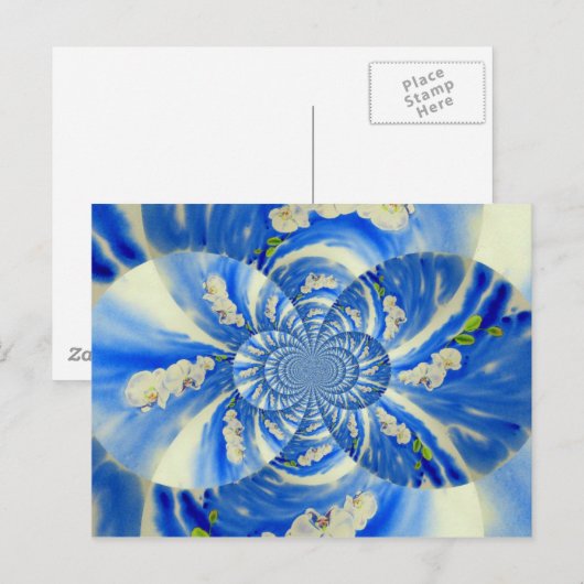 schilderij van Orchid Waterverf, bries, Clouds Man Briefkaart (Voorkant / Achterkant)