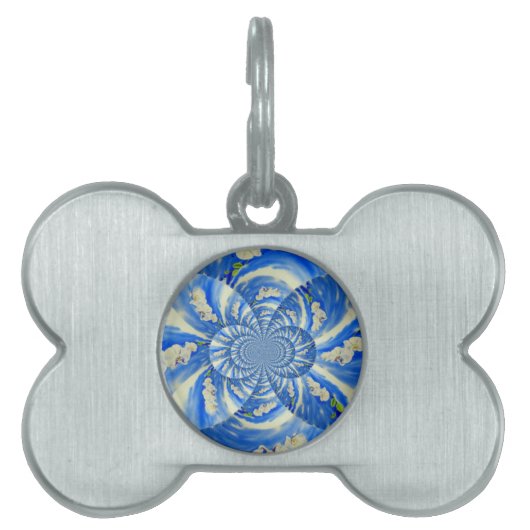 schilderij van Orchid Waterverf, bries, Clouds Man Huisdieren Naamplaatje (voorkant)