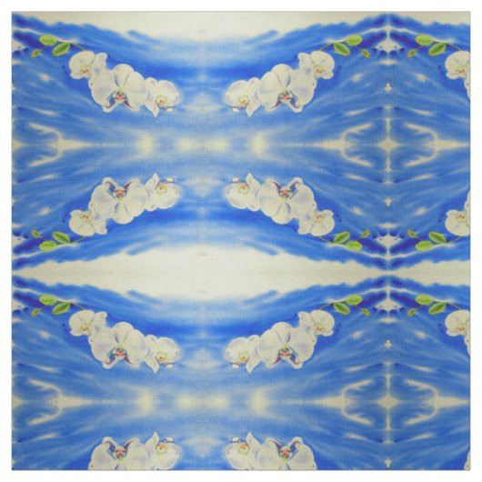 schilderij van Orchid Waterverf, bries, Clouds Man Stof (Swatch)