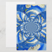 schilderij van Orchid Waterverf, Clouds Mandala Briefpapier (Voorkant / Achterkant)