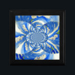 schilderij van Orchid Waterverf, Clouds Mandala Cadeaudoosje<br><div class="desc">romantisch surrealistisch mandala witte orchidee waterverf schilderij H Cooper</div>