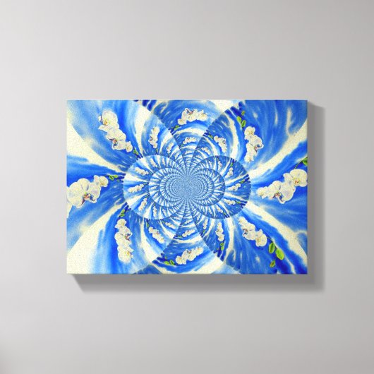 schilderij van Orchid Waterverf, Clouds Mandala Canvas Afdruk (Voorkant)