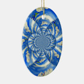 schilderij van Orchid Waterverf, Clouds Mandala Keramisch Ornament (Rechts)