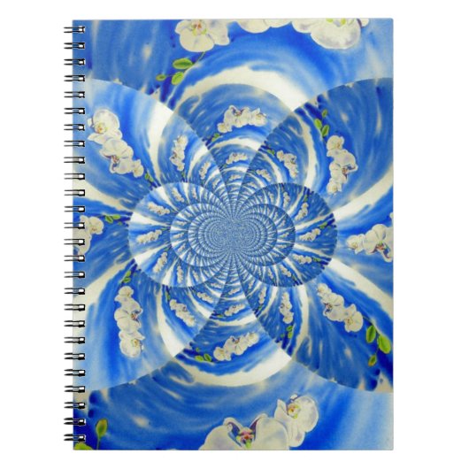 schilderij van Orchid Waterverf, Clouds Mandala Notitieboek (Voorkant)