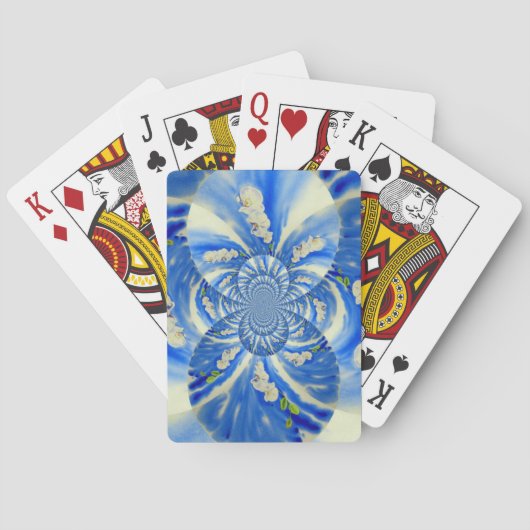 schilderij van Orchid Waterverf, Clouds Mandala Pokerkaarten (Achterkant)