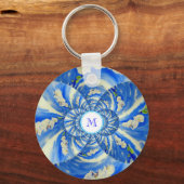 schilderij van Orchid Waterverf, Clouds Mandala Sleutelhanger (Voorkant)