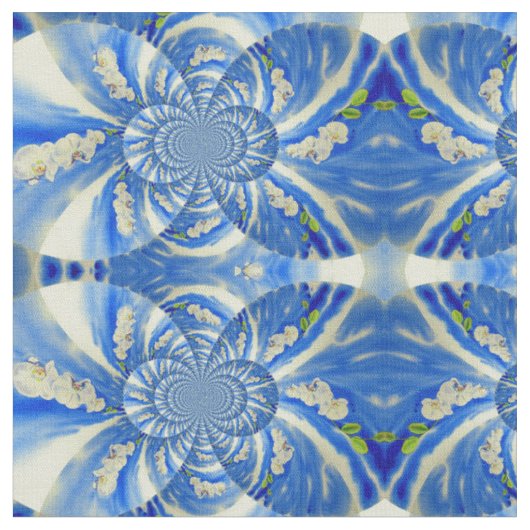 schilderij van Orchid Waterverf, Clouds Mandala Stof (Close Up)
