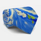 schilderij van Orchid Waterverf, Clouds Mandala Stropdas (Opgerold)