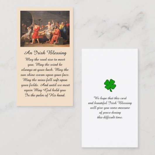 Schilderij van oude scène sympathie gebed Kaart Visitekaartje (Voorkant / Achterkant)