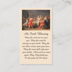 Schilderij van oude scène sympathie gebed Kaart Visitekaartje