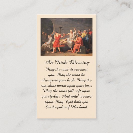 Schilderij van oude scène sympathie gebed Kaart Visitekaartje (Voorkant)