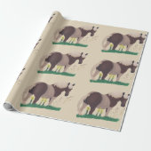 Schilderij van Paard Staand Kijken, Gras Wrapping Cadeaupapier (Uitgerold)