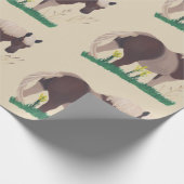 Schilderij van Paard Staand Kijken, Gras Wrapping Cadeaupapier (Hoek)