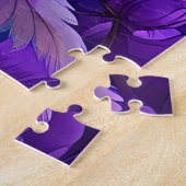 Schilderij van paarse bloemen legpuzzel (Zijkant)