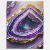 Schilderij van Paarse Edelsteen Geode Fleece Deken (Voorkant)