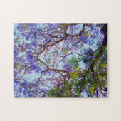 schilderij van Paarse Jacaranda Tree OIL; Legpuzzel (Horizontaal)