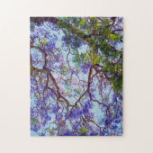 schilderij van Paarse Jacaranda Tree OIL; Legpuzzel (Verticaal)